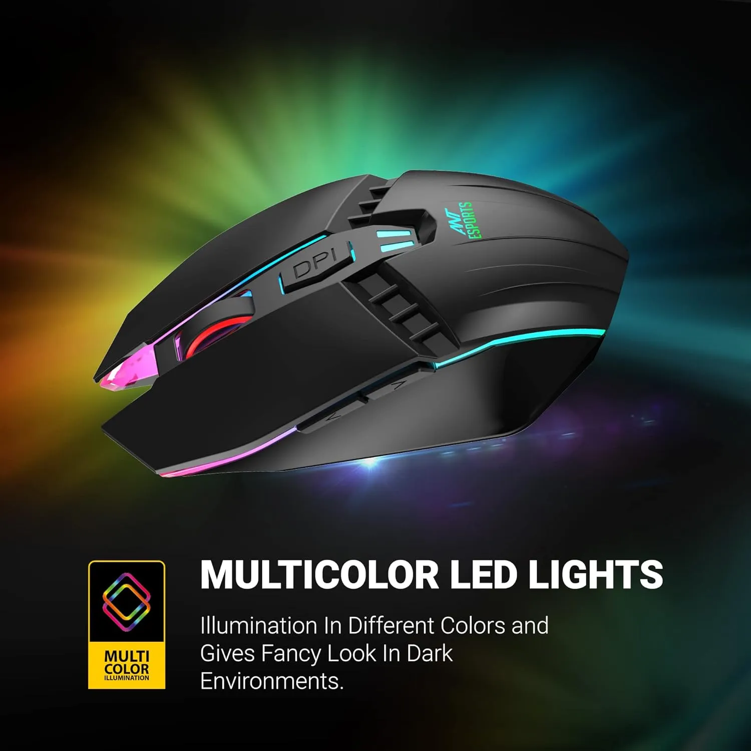 Ant Esports USB Gaming Mouse RGB GM50 view 3
